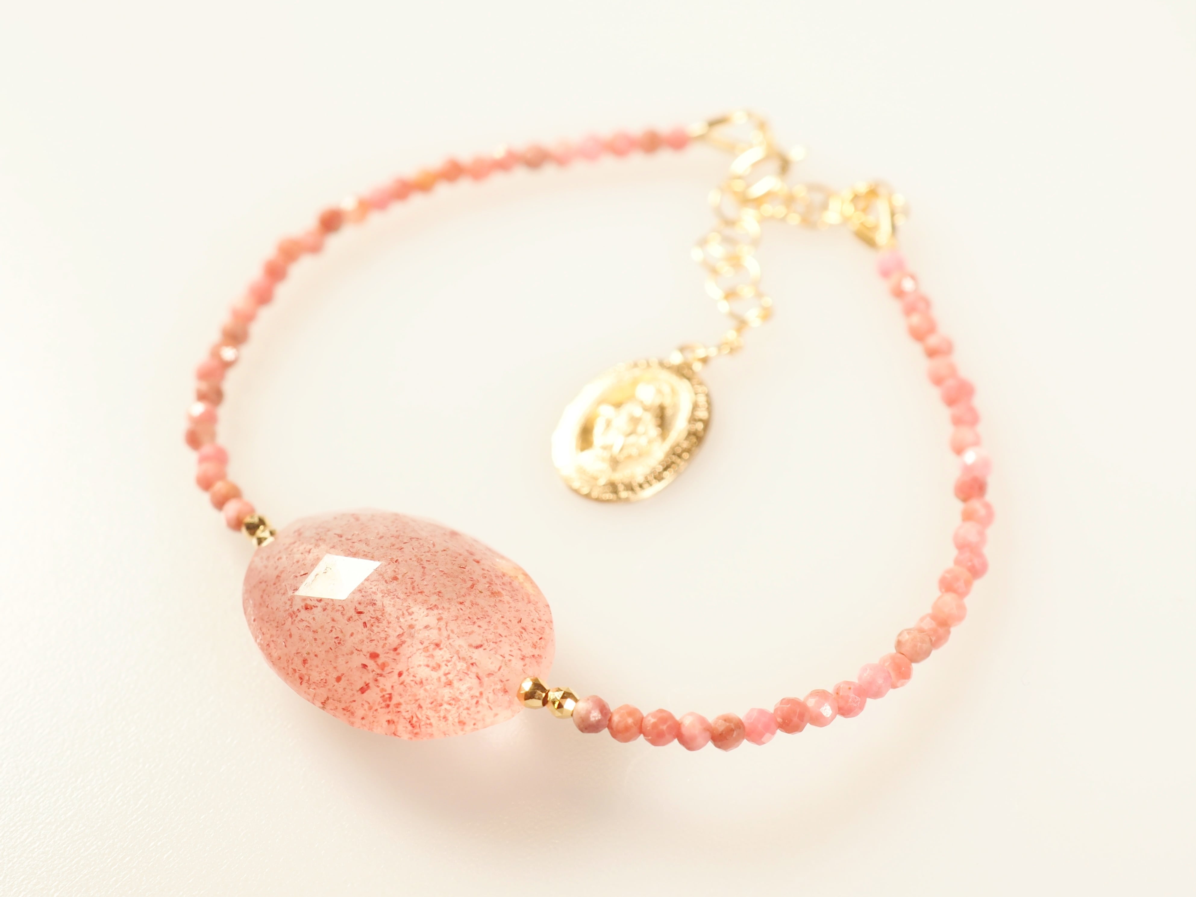 ストロベリークォーツ×ピンクオパール】エナブレス | Enajewelry