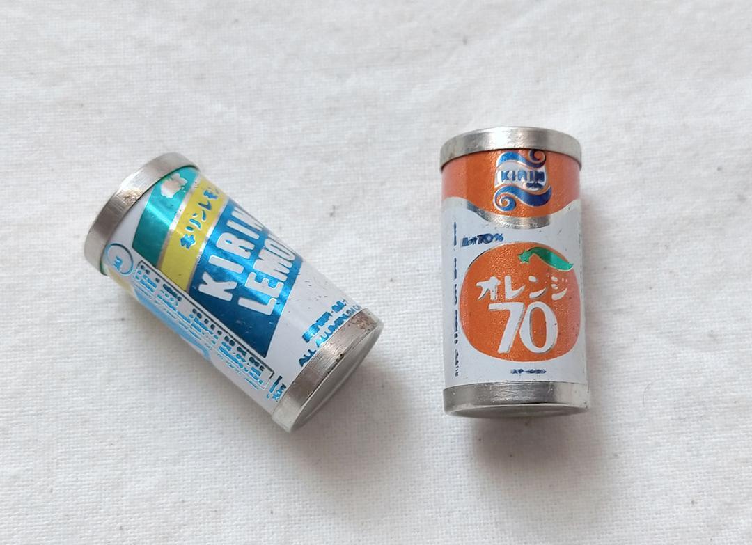 昭和 雑貨】小さなキリンレモン、オレンジ缶（当時モノ） | 昭和レトロ