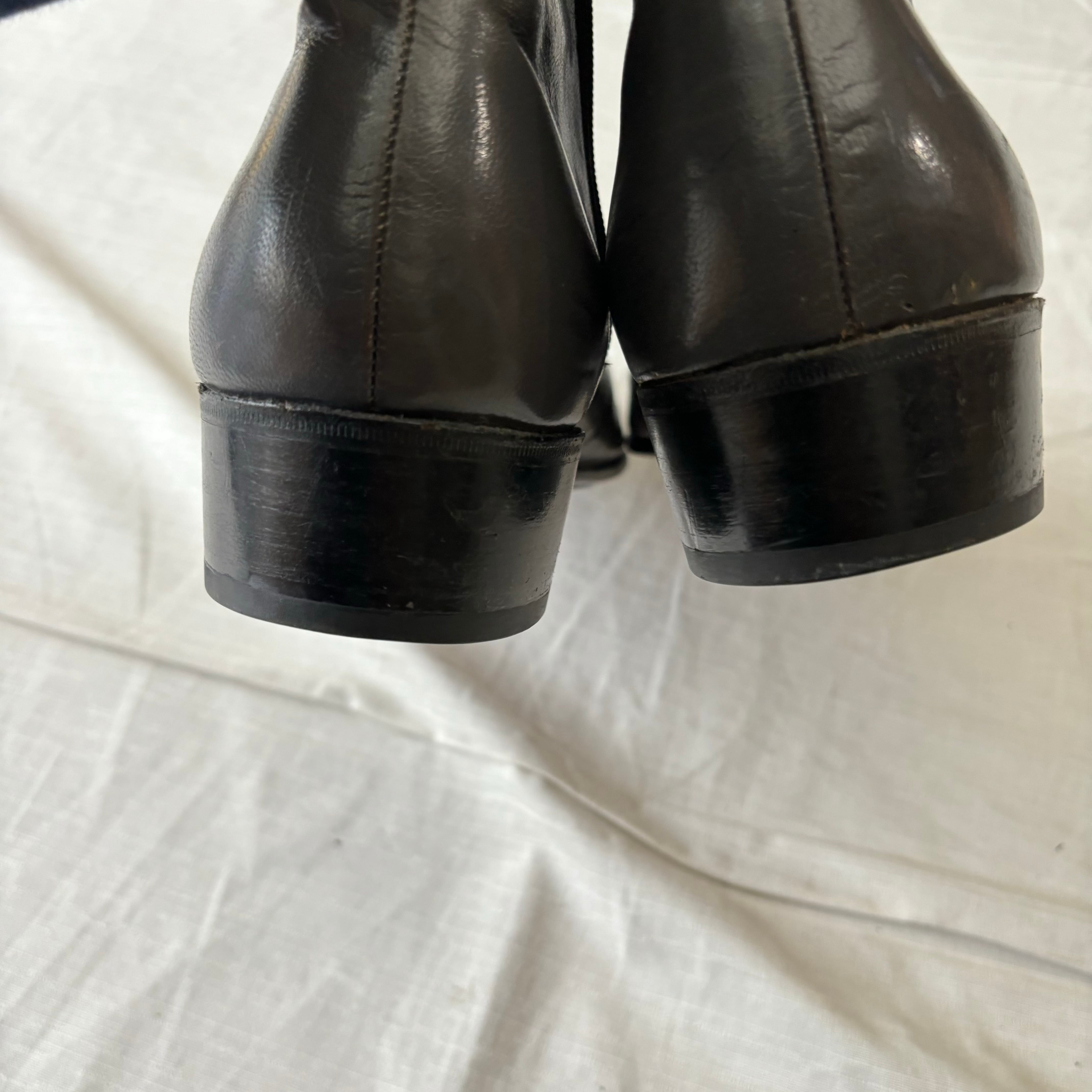 vintage florsheim/フローシャイム ヒールブーツ サイドジップレザー