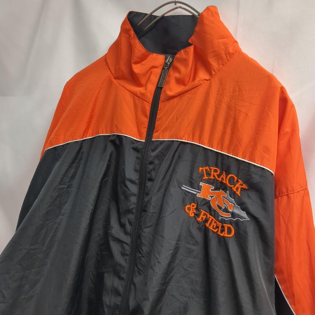 AUGUSTA ナイロンジャケット 刺繍ロゴ オレンジ黒メンズL fs | Pay ID