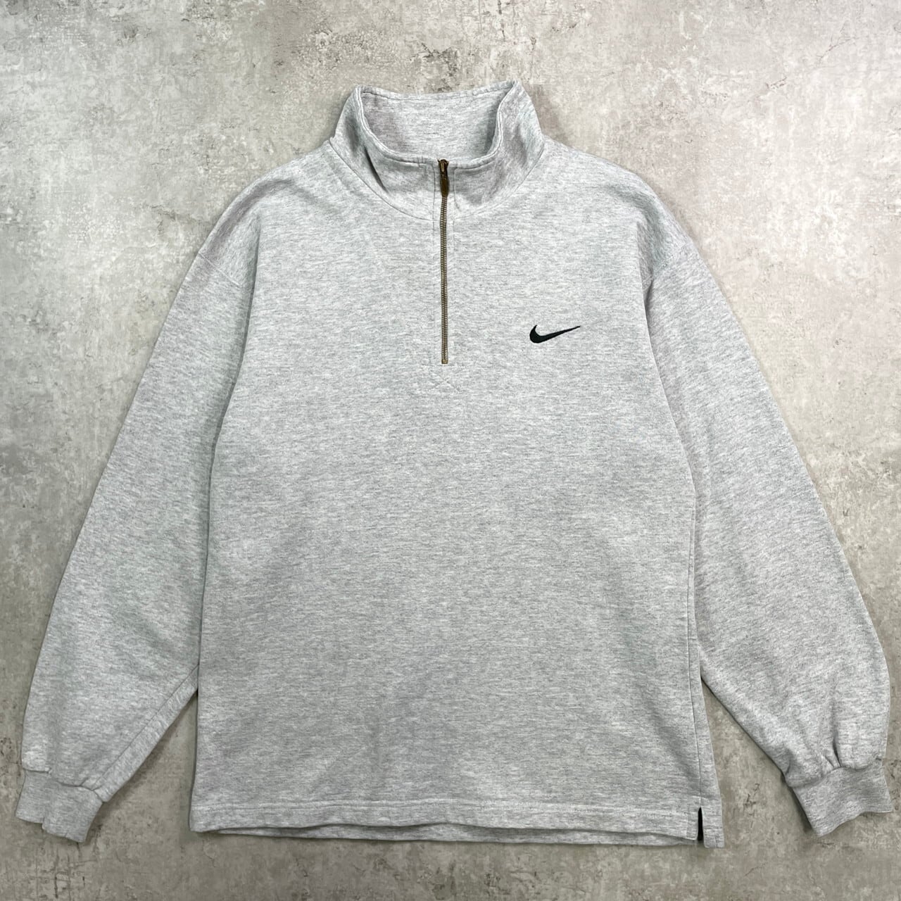 90年代 NIKE ナイキ スモールスウォッシュロゴ刺繍 ハーフジップ
