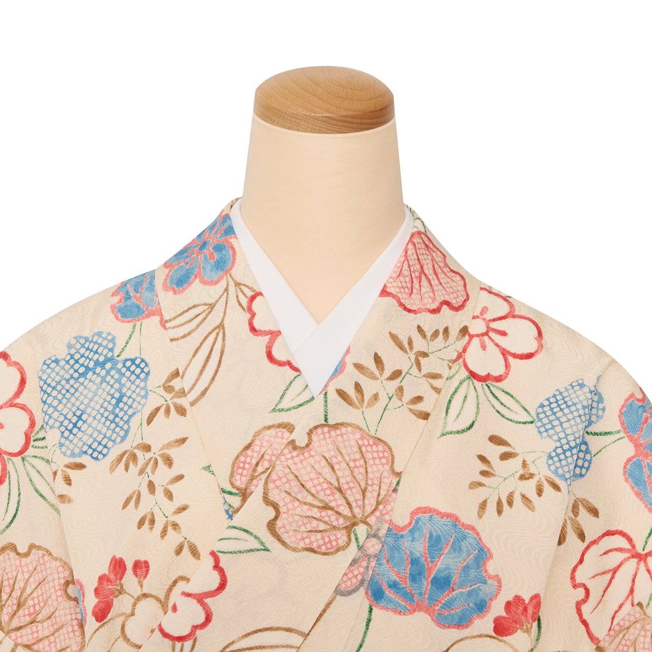 多ち花 桜とユキノシタの模様 摺型友禅小紋 袷着物【未着用品】 | かわの屋