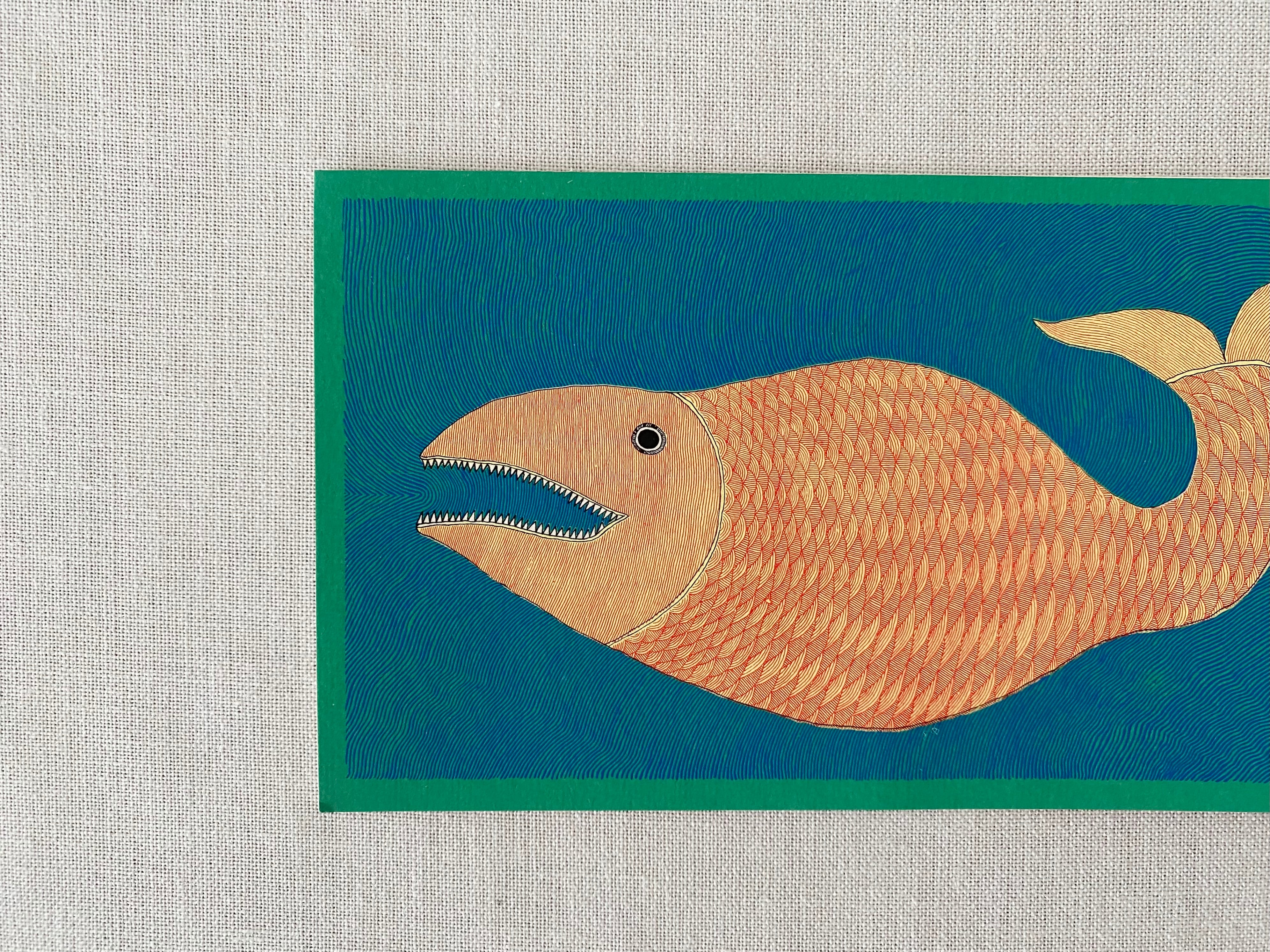 タラブックス メッセージカード「水のいきもの」Tara Books | Herios