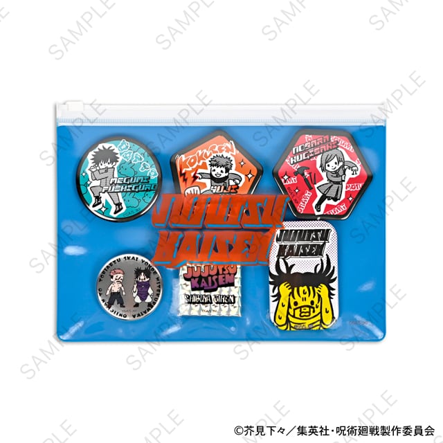 呪術廻戦 ビィズニィズ 缶バッジセット（虎杖・伏黒・釘崎・脹相