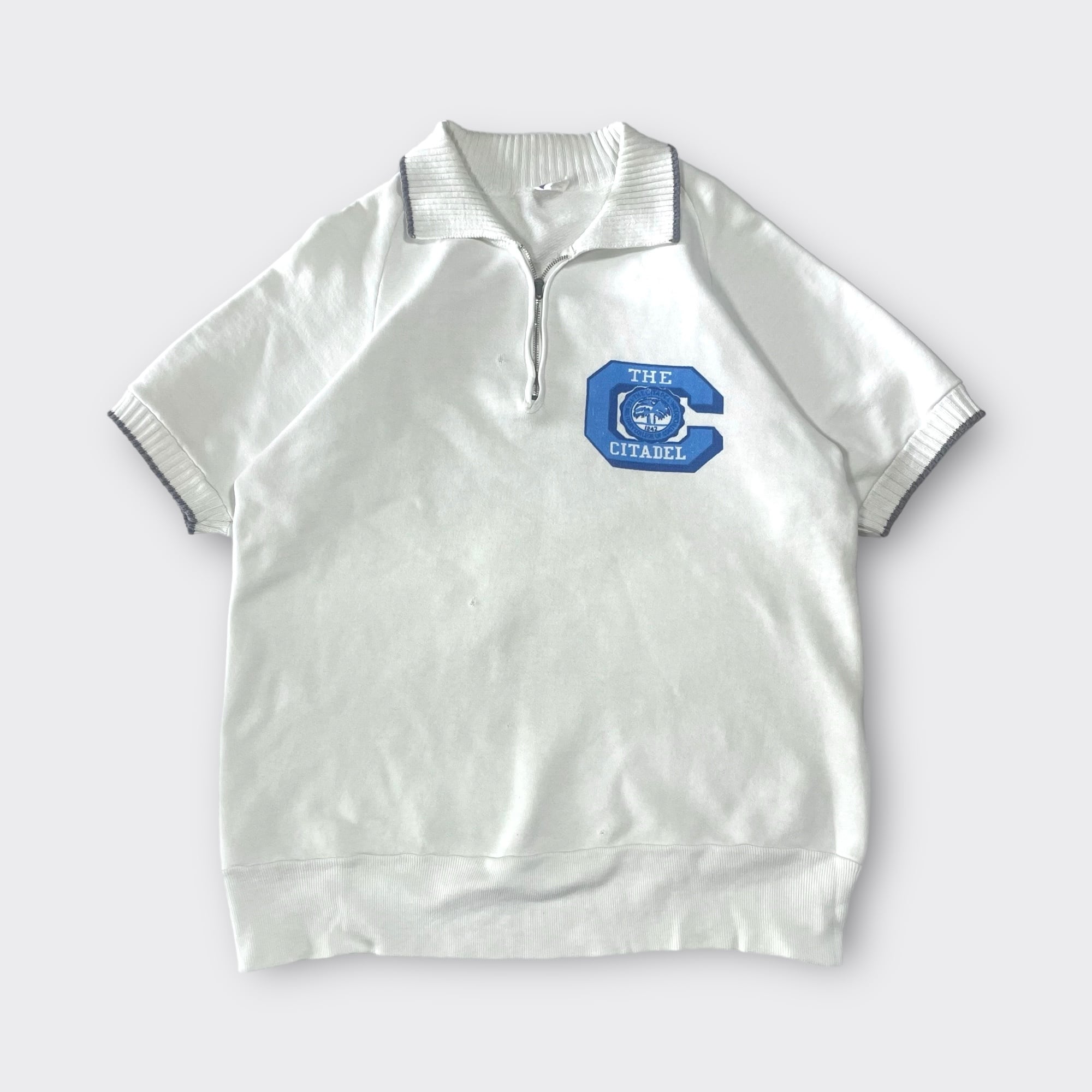 60's Champion ランタグ ハーフジップ 半袖スウェット USA製 | MOISHO