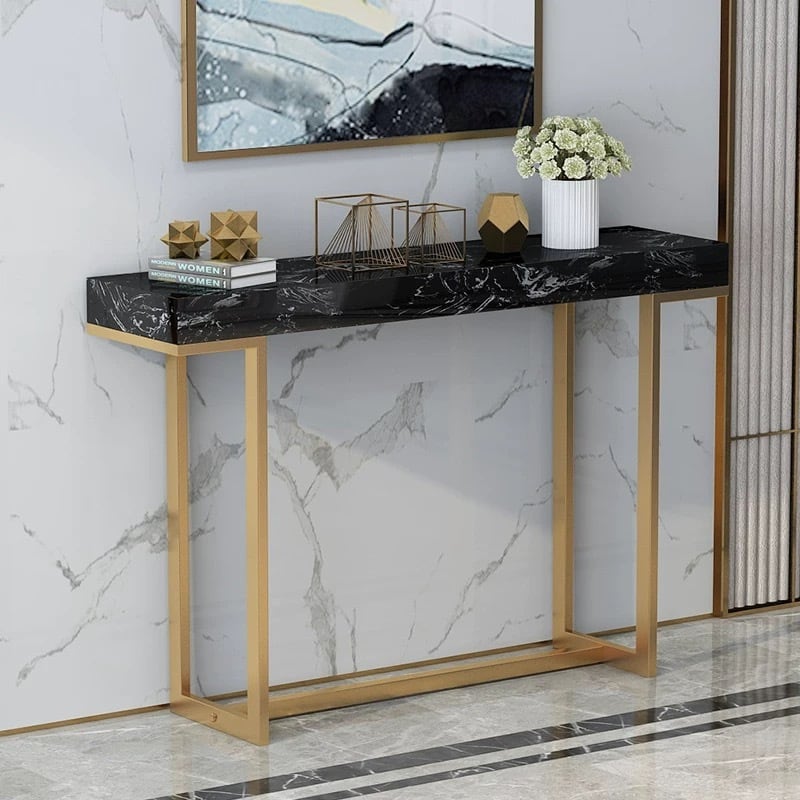 大理石の背の高いコンソールテーブル - ホテルの廊下家具コーナー