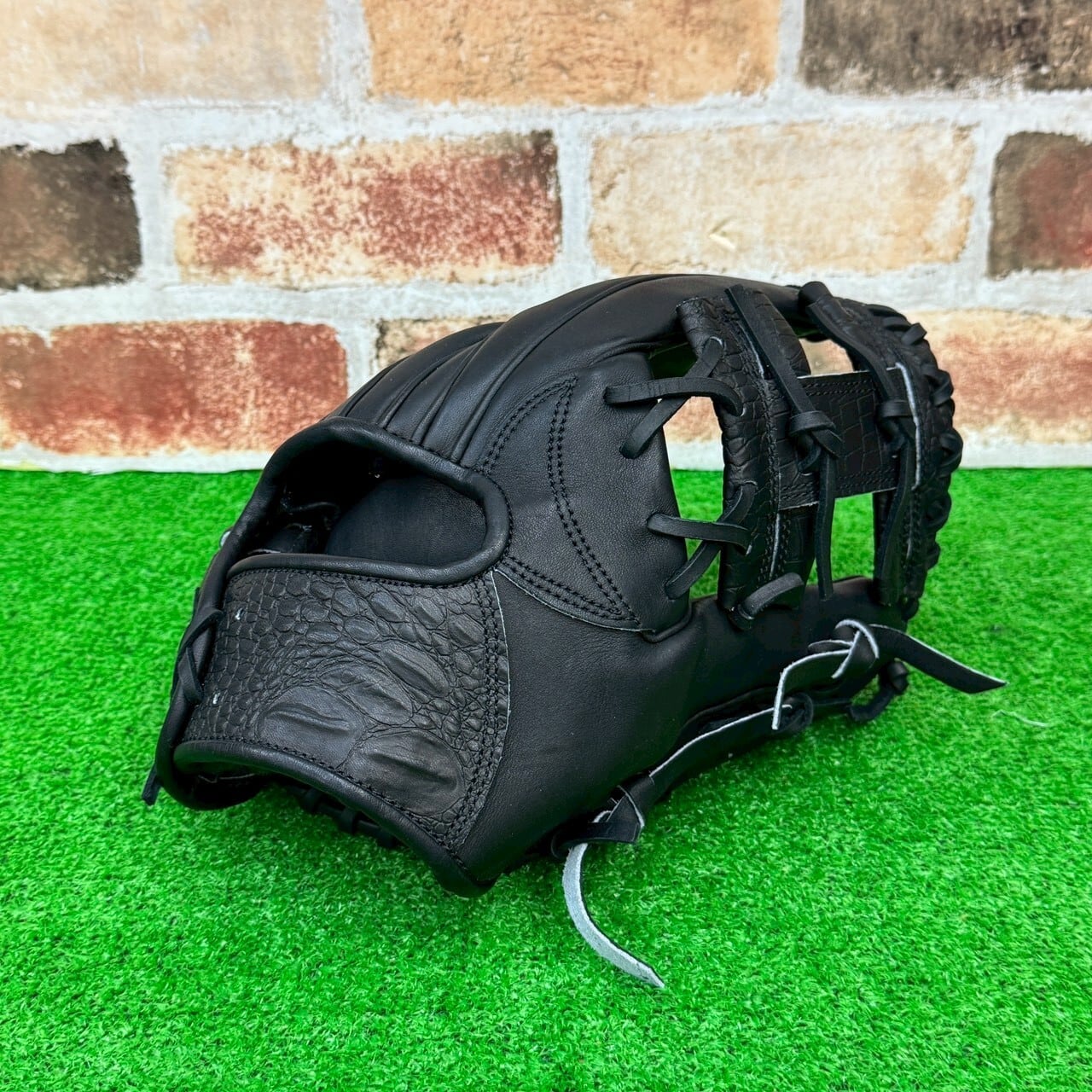 店舗別注】MUJI GLOVE 硬式ミット 捕手用 ブラック 高校野球対応