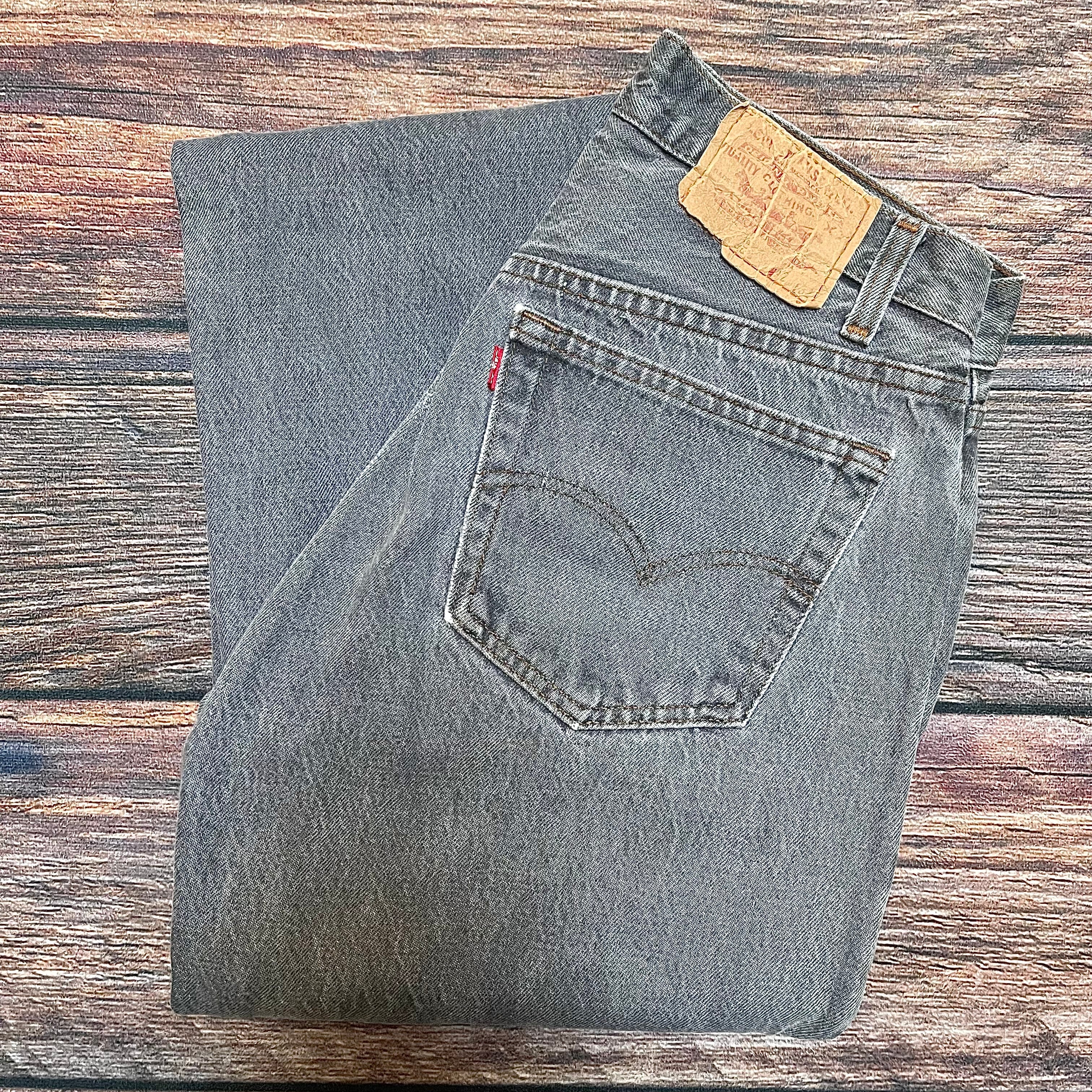 80's USA製 Levi's 501 先染め ブラックデニムパンツ 《 W31 L32