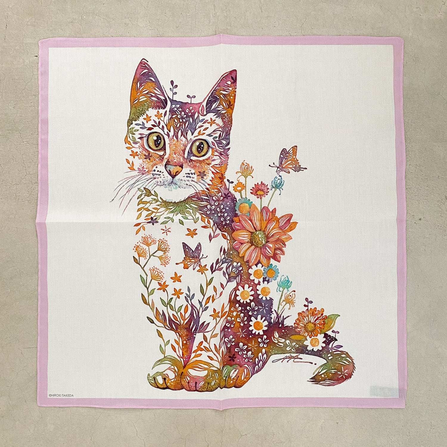 TAKEDA HIROKI】タケダヒロキ 花ネコ バンダナハンカチ | bpbp