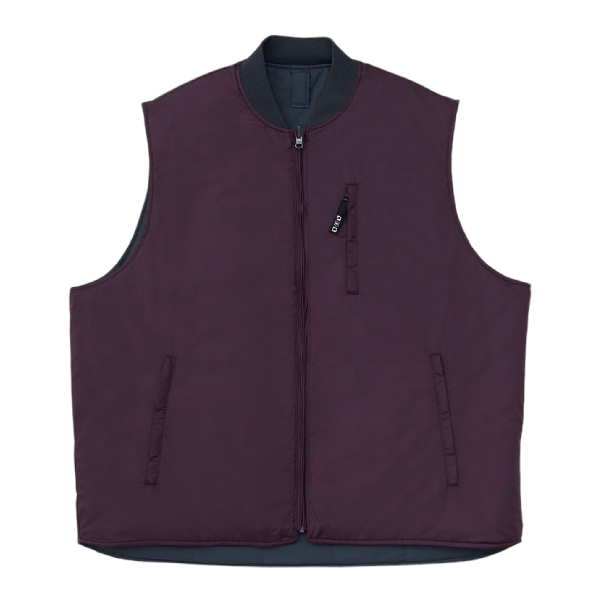 PWA / TWO FACE QUILTED VEST DARK BURGUNDY | THE NEWAGE CLUB