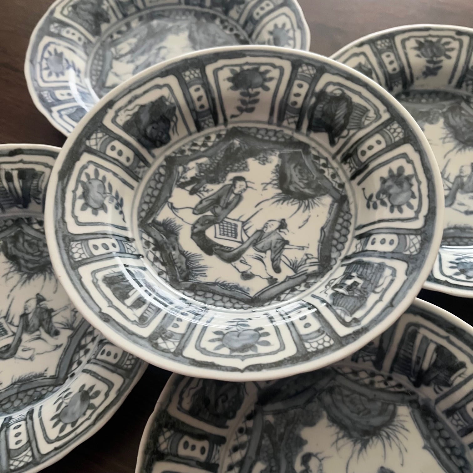 中国清朝5枚皿 | 古美術 希 のぞみ 美術・デザイン事務所 Japanese