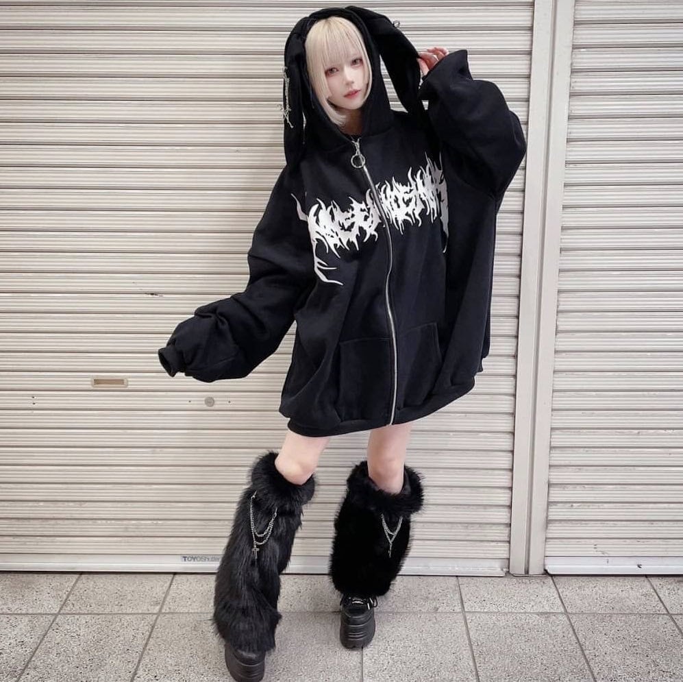 うさ耳ロゴZIPパーカー(裏起毛) | VOLCAN&APHRODITE