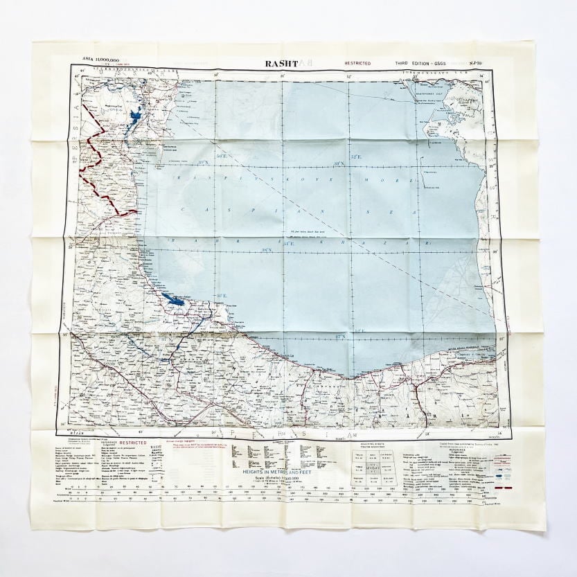 RAF エスケープマップ Royal Air Force Escape Map Scarf RASHT＆ BAKU