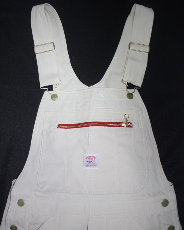 Pointer Brand White Drill High Back Overalls | autentico