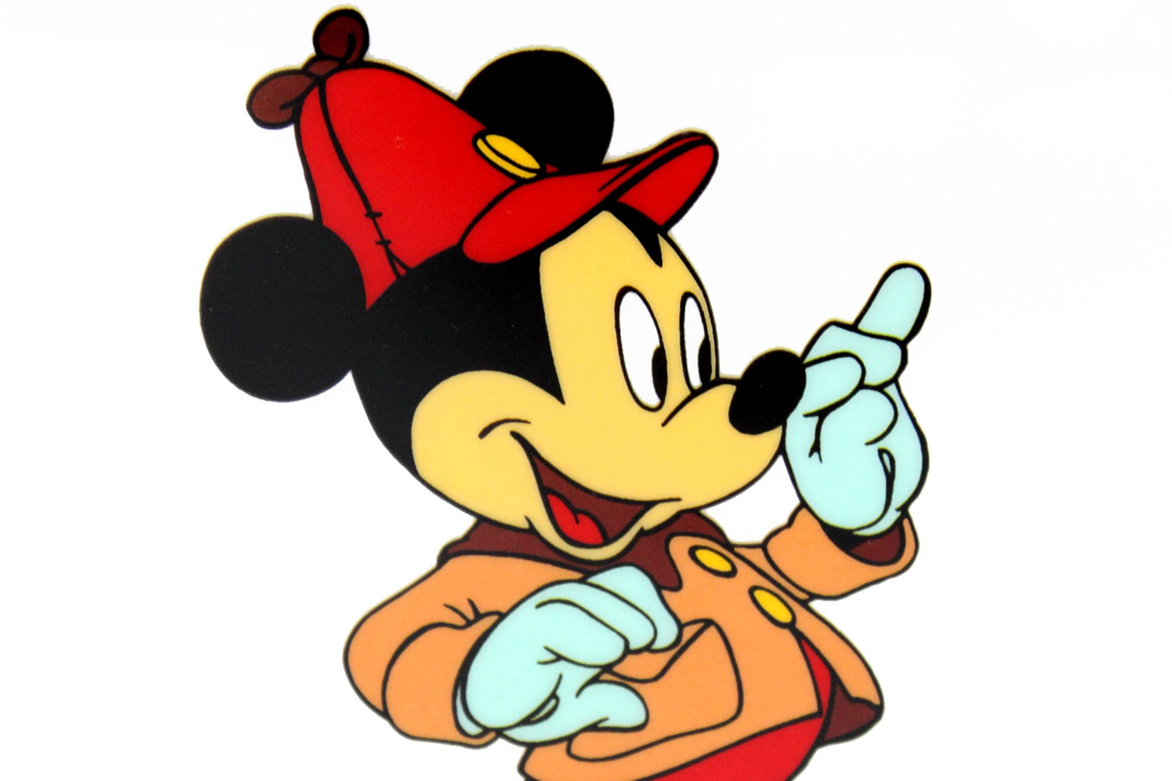 ディズニー セル画「ミッキー&プルート」額縁2種選択可 展示用フック付