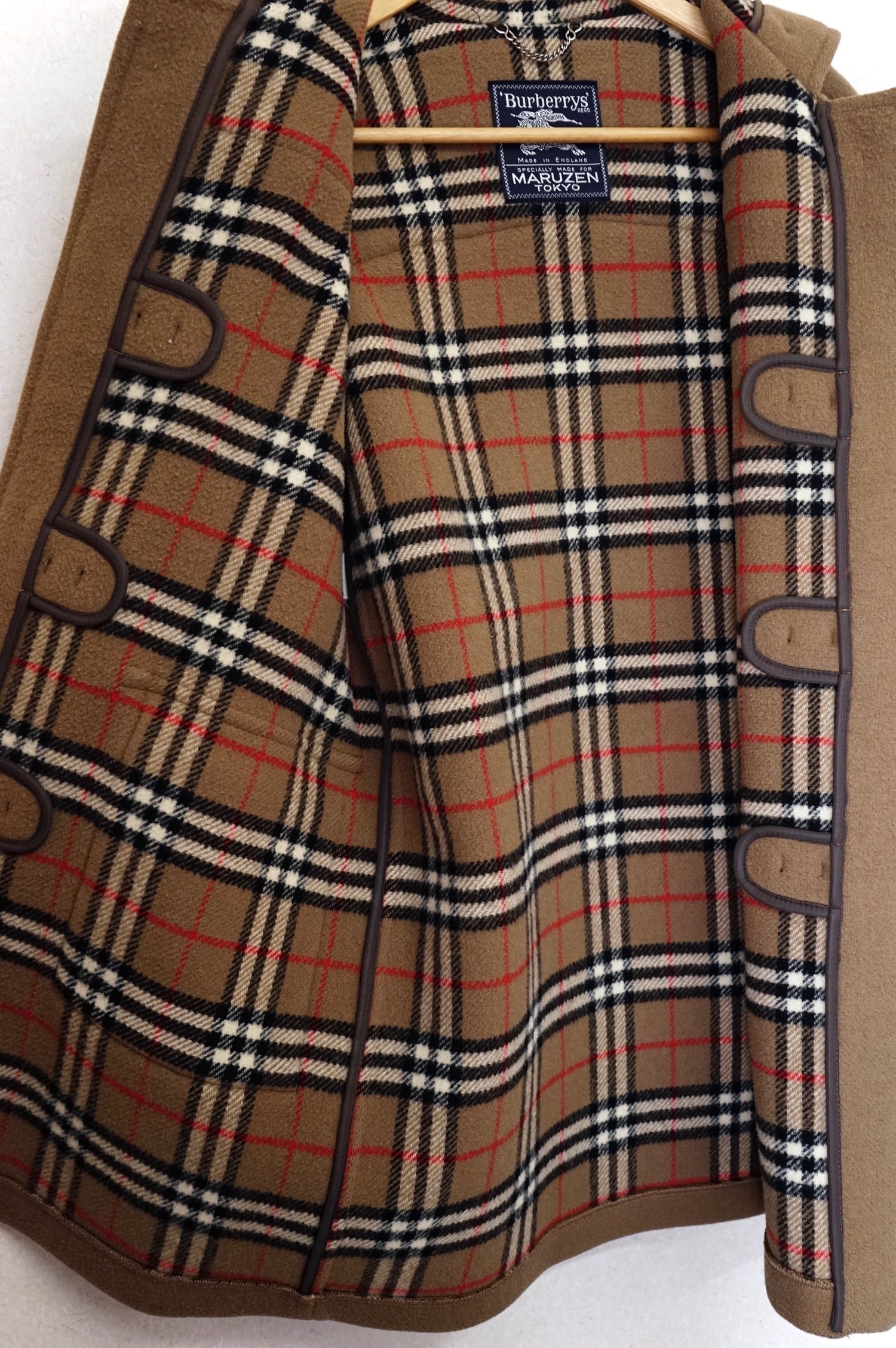 美品】BURBERRY バーバリー ノバチェック柄ダッフルコート L相当 美品