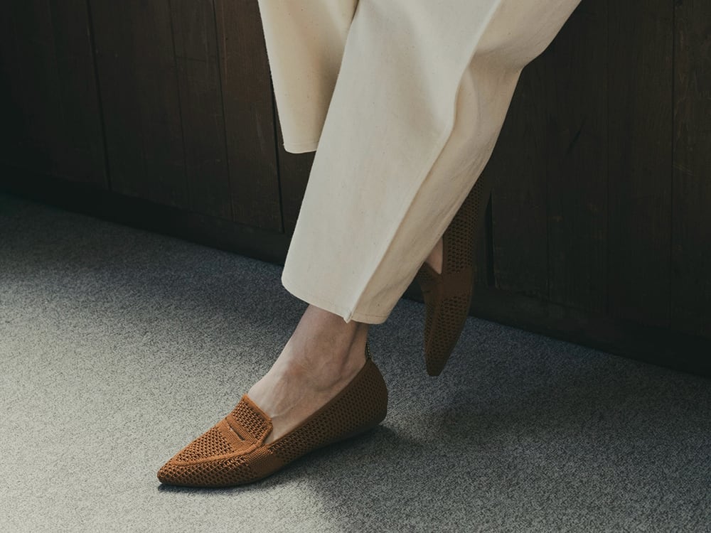 pointed-LOAFERSMESH / LIGHT BROWN | Offen