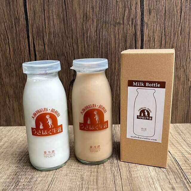 オリジナル牛乳瓶 (PPキャップ付) | うさぎとぼく Online Shop