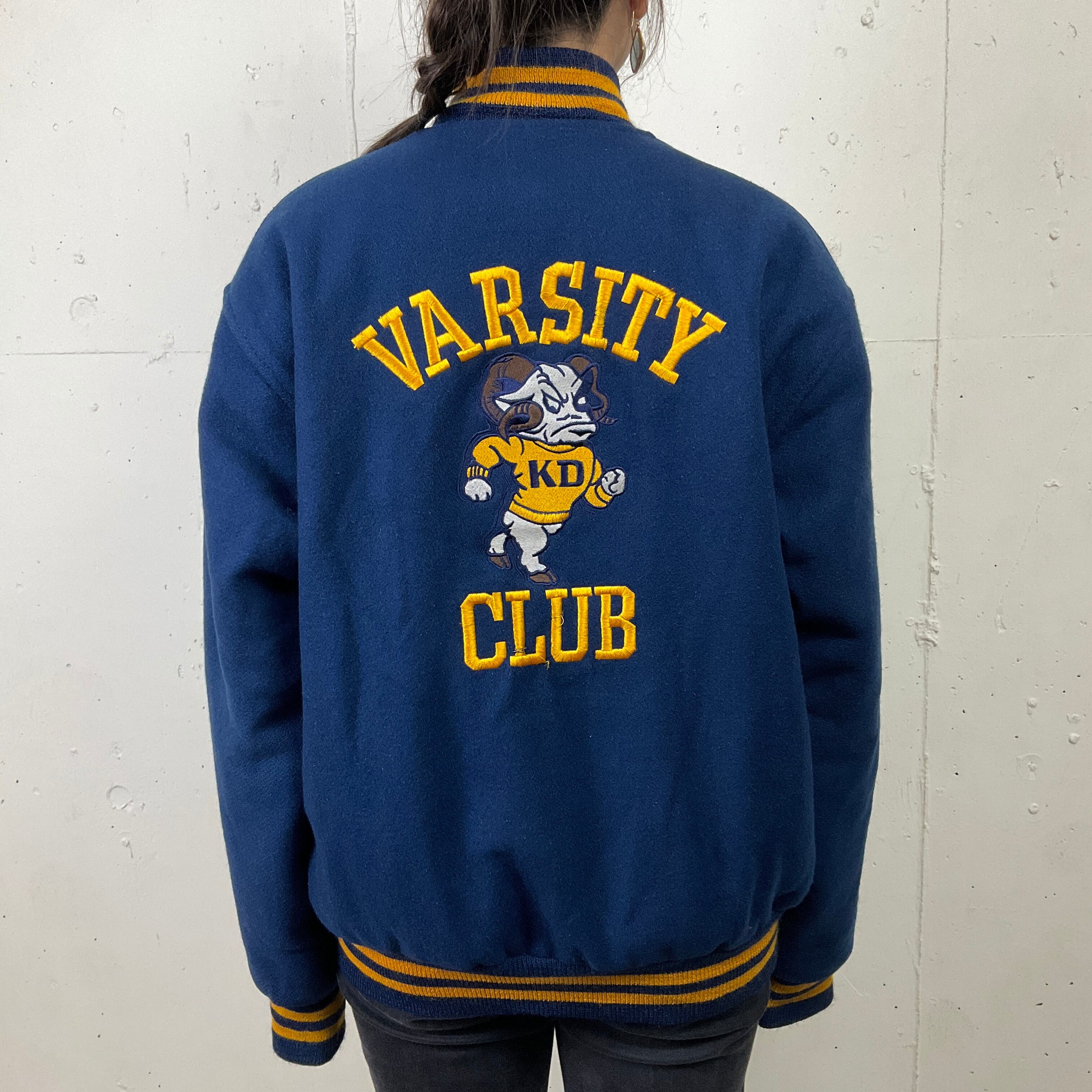 USA製 H&L LTEAMSALES.INC 刺繍 カレッジチーム ウール スタジャン