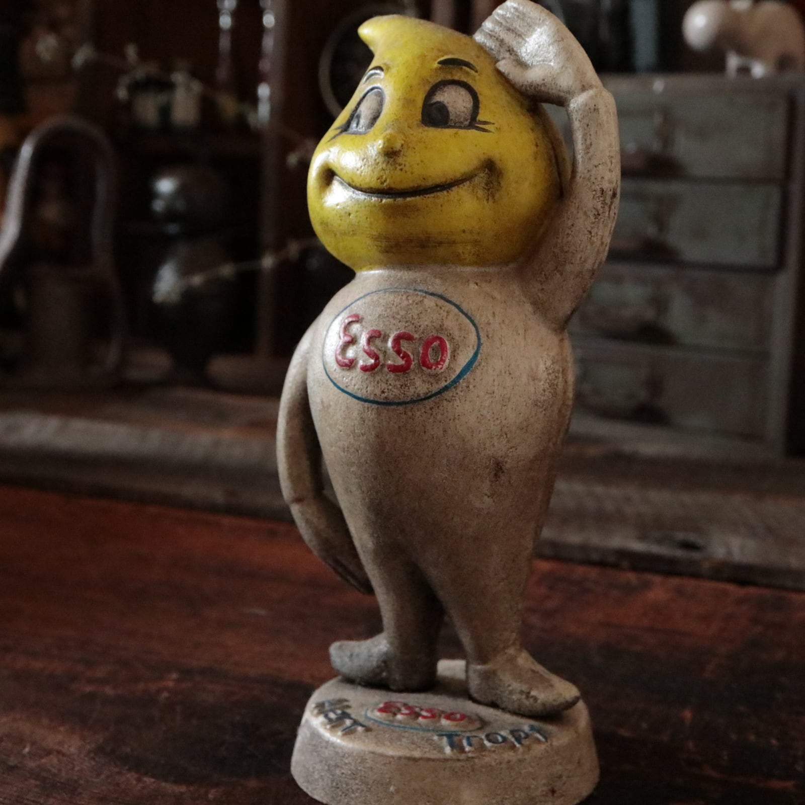 エッソボーイ ドロップボーイ いってきくん Esso 鋳物 貯金箱