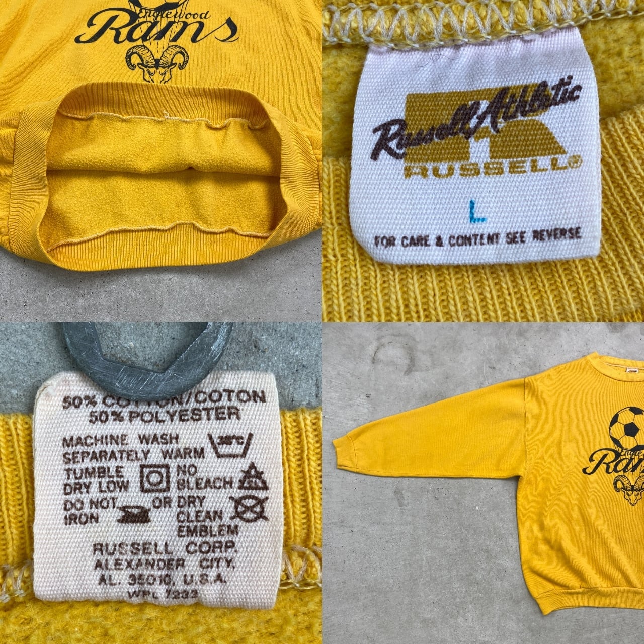 古着通販】70年代 金タグ USA製 RUSSELL ATHLETIC ラッセル