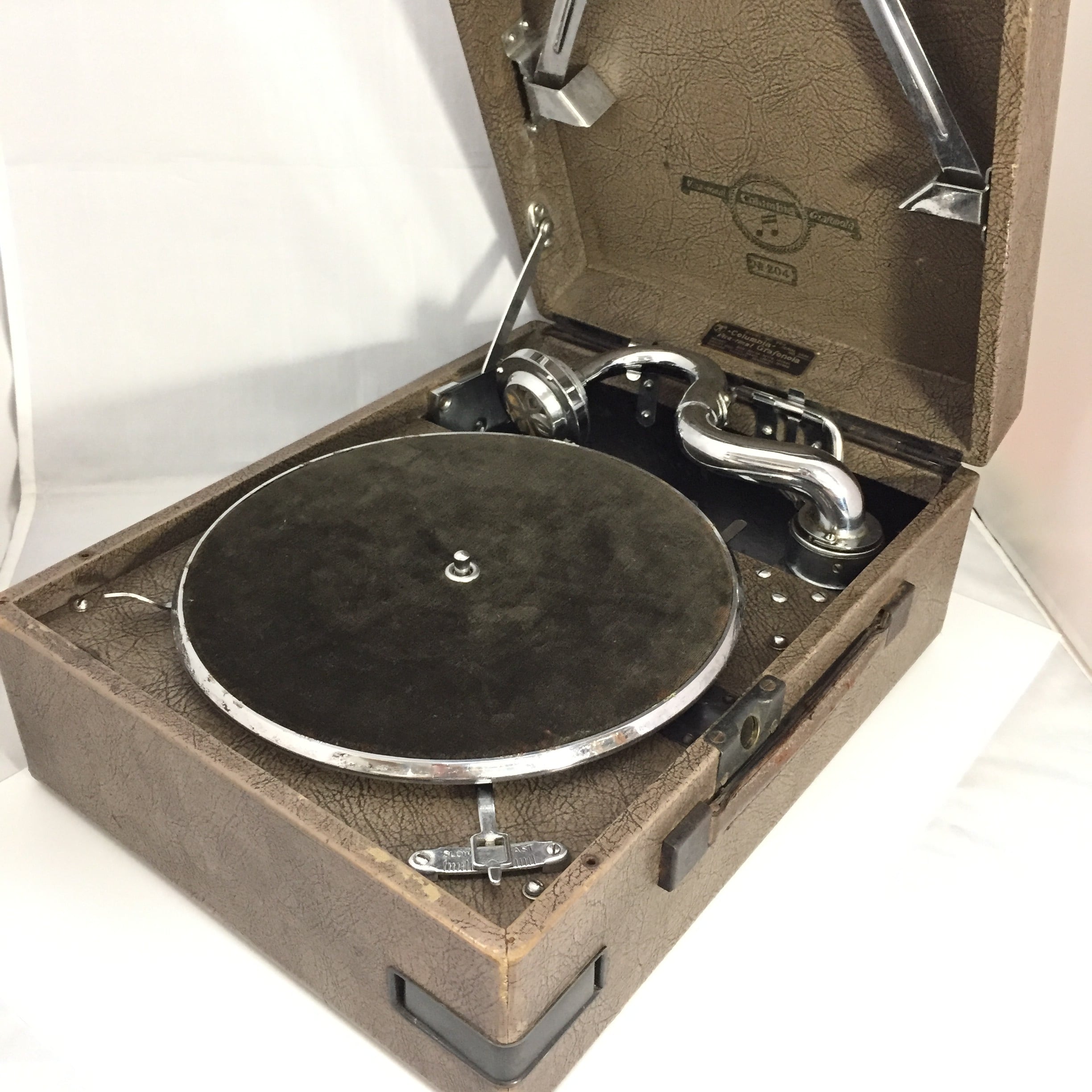 昭和初期 コロムビアポータブル蓄音機 No.204 オーバーホール調整済