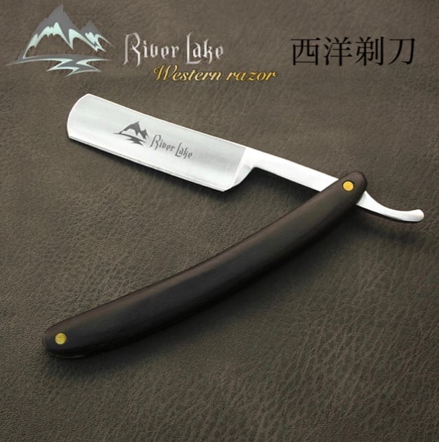 海外発送】River Lake Razor 西洋剃刀 × 革砥 セット 理容師 床屋