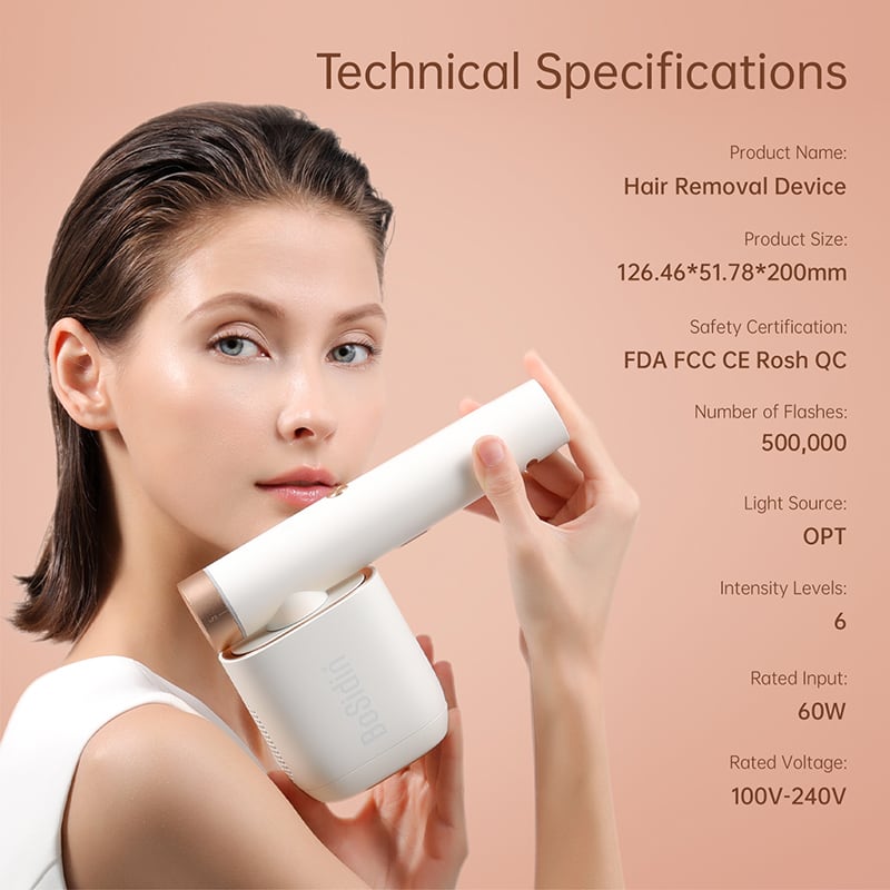 BoSidin脱毛器（ホワイト×ゴールド）お気に入り登録33,810円に♪【50万