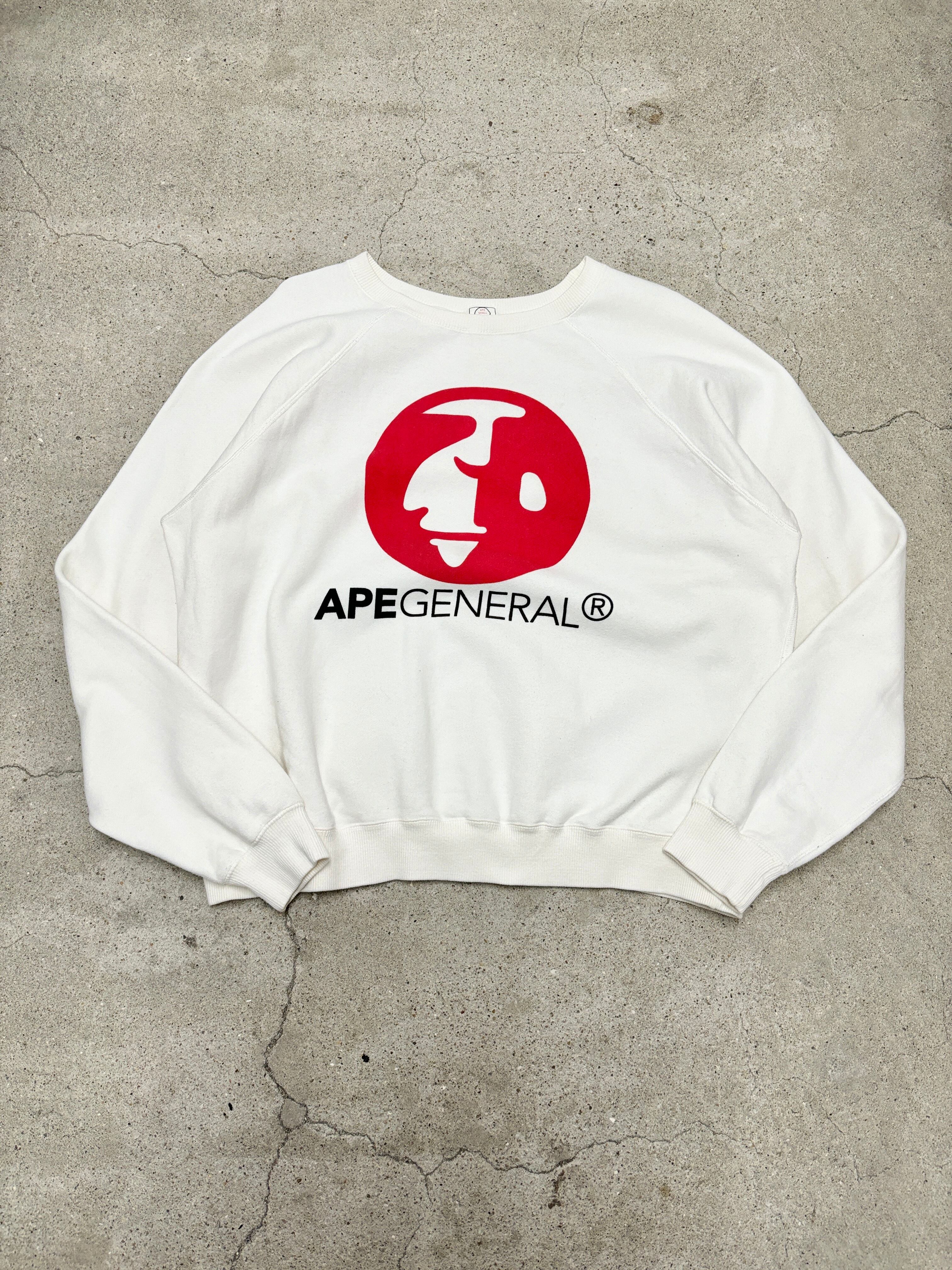 90～00s A BATHING APE/APEGENERAL print Sweat/初期タグ/M/フェイス