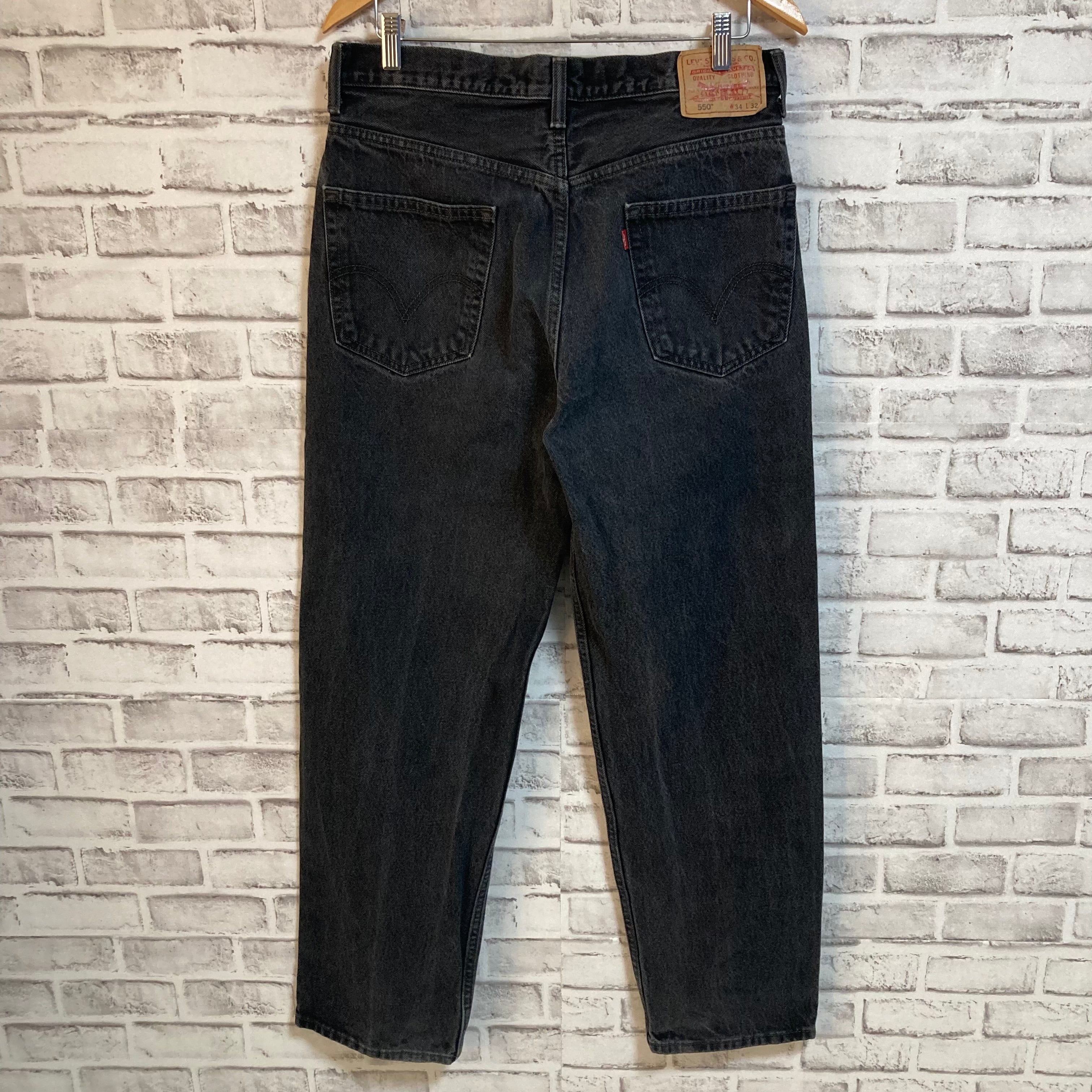 Levi's 550】W34×L32 Denim Jeans リーバイス 550 ブラックデニム