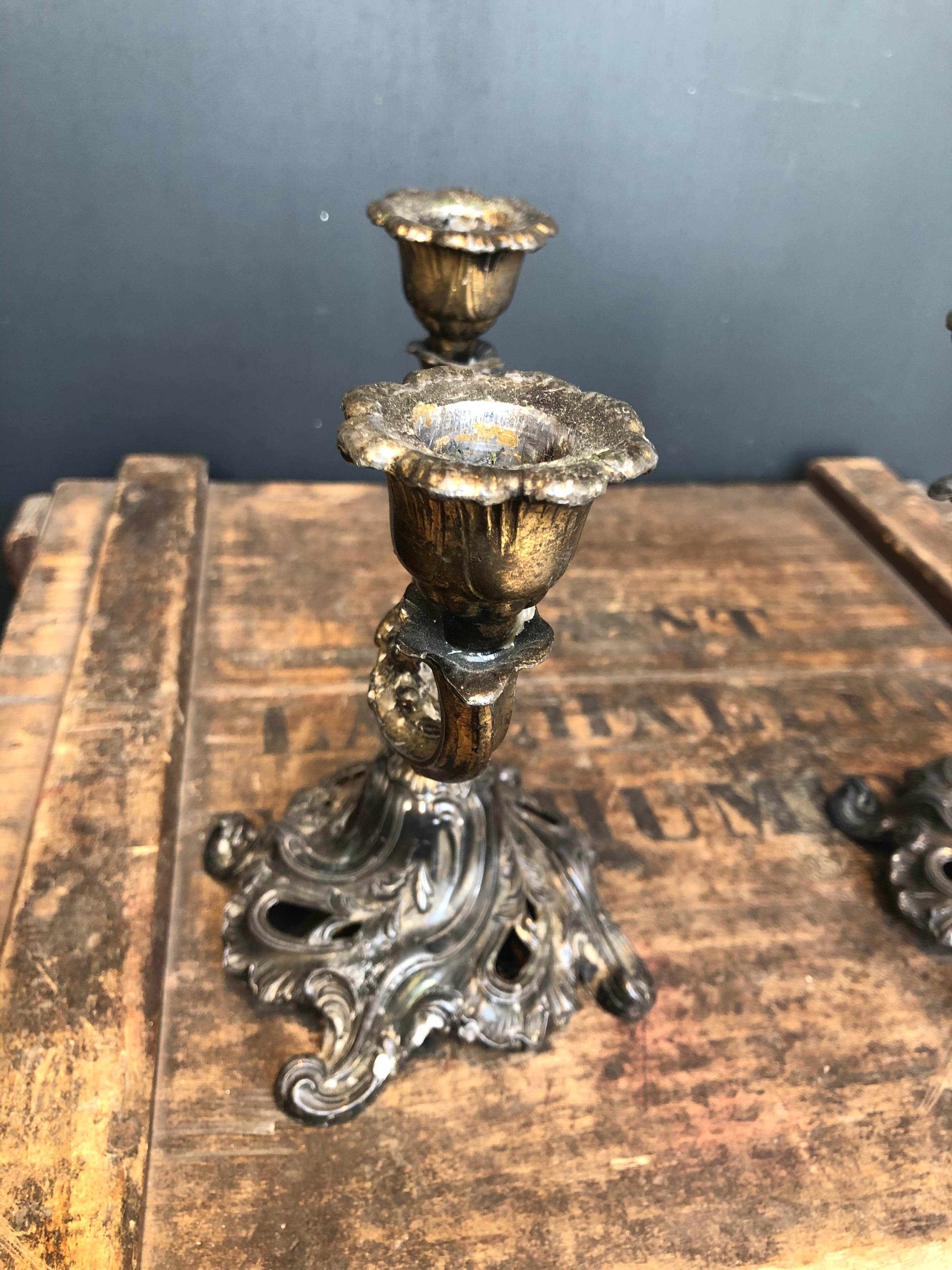 フランスアンティーク キャンドルホルダー 燭台 | Brocante de La