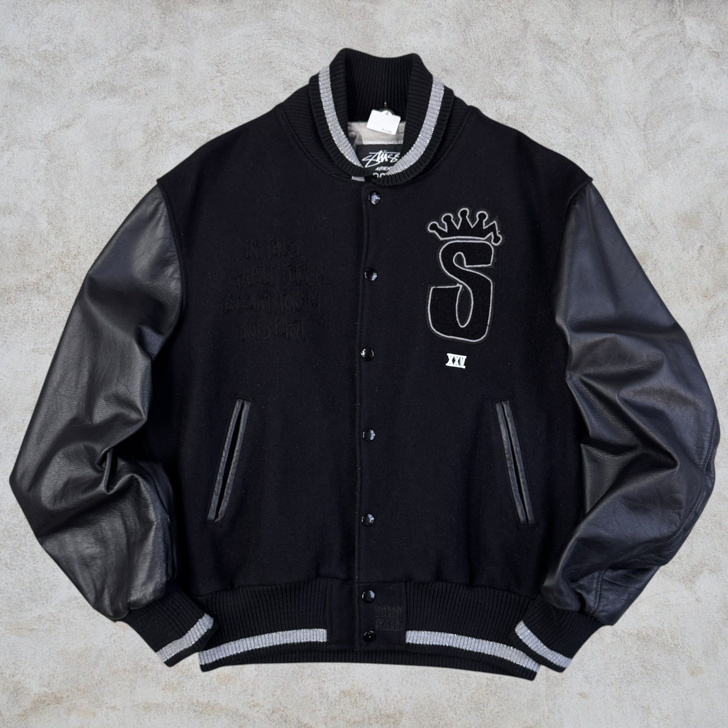 00's old stussy Varsity Jacket “スタジャン” “25th Anniversary