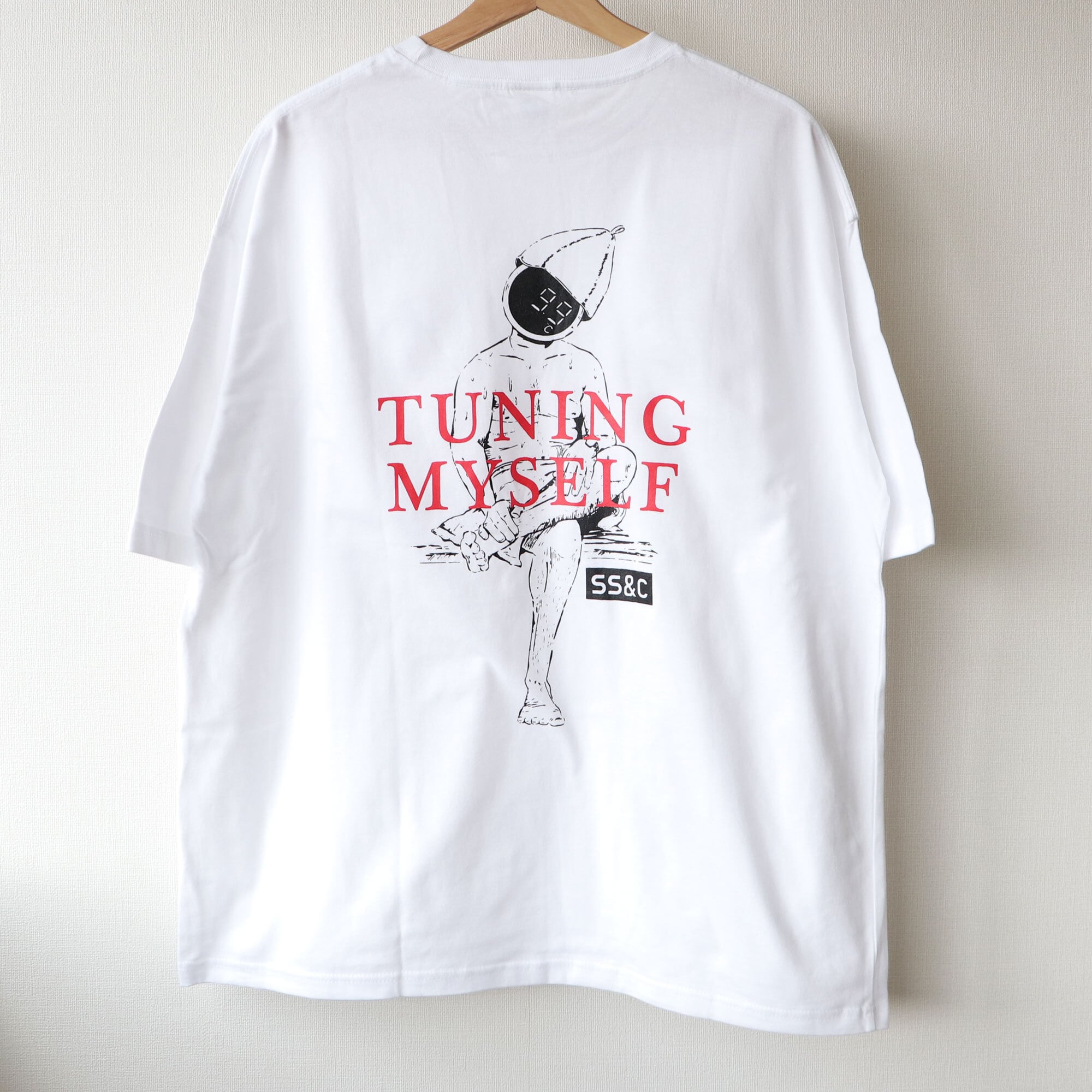 ビッグシルエットTシャツ ウォーターマン（白） | 品川サウナ｜公式