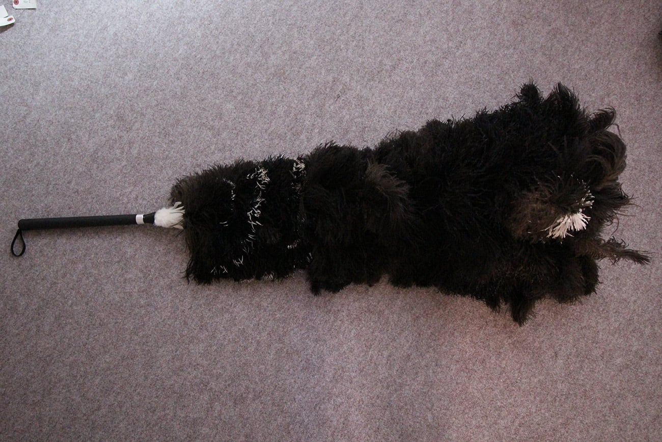 L【120・25・95・20・410】オーストリッチ毛ばたき （全長・グリップ