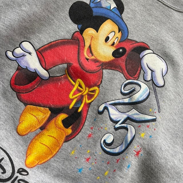 Disney】90s USA製 ディズニー ミッキースウェットトレーナー 25th