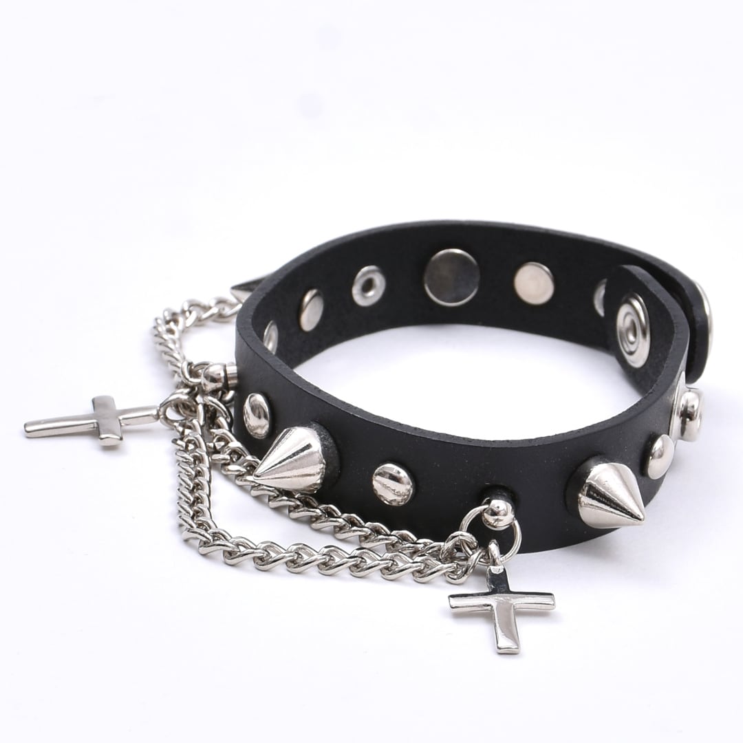 クロス×スタッズ×チェーン ブレスレット | VOLCAN&APHRODITE