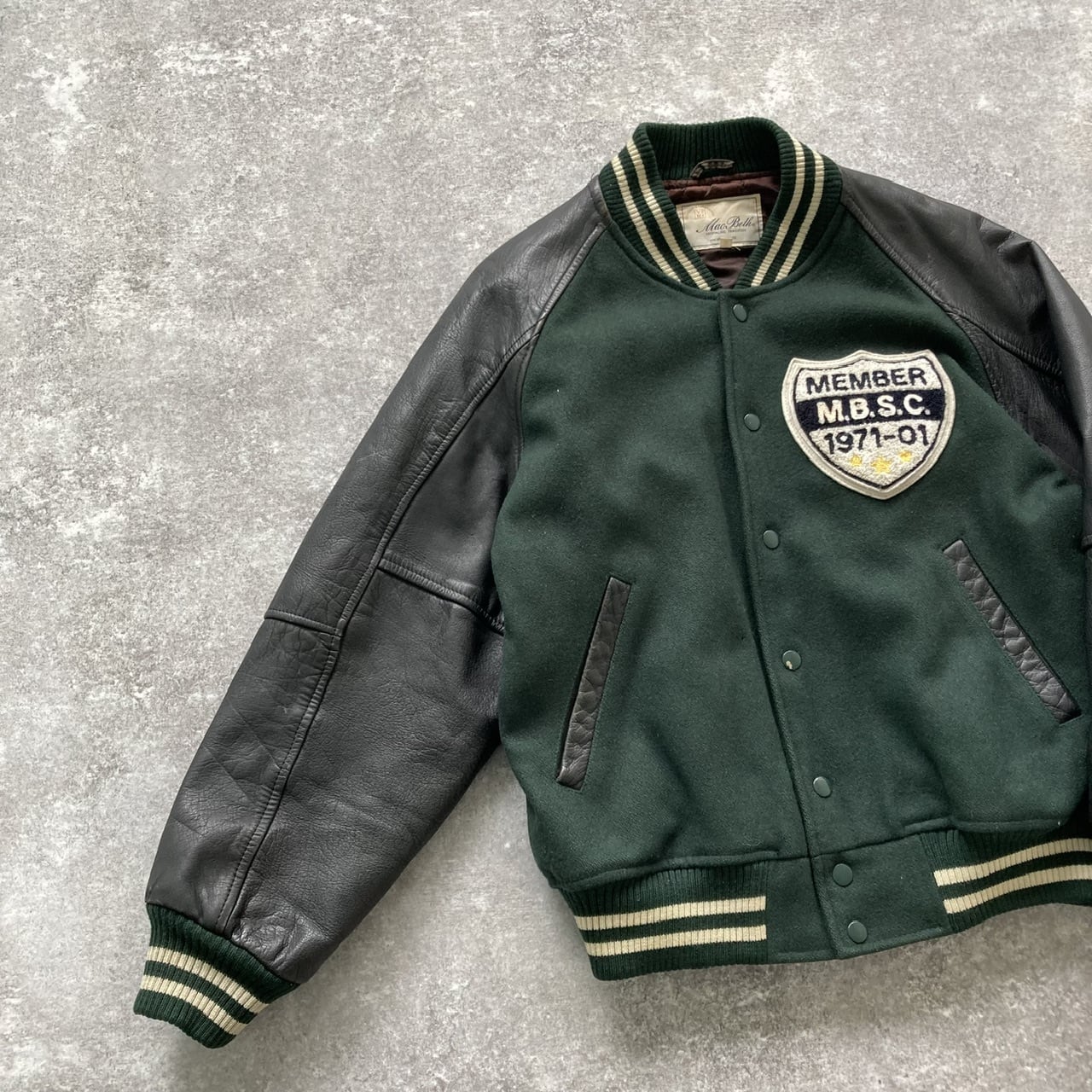 MACBETH】 マクベス 袖レザースタジャン ジャケット ワッペン刺繍 | Pay ID