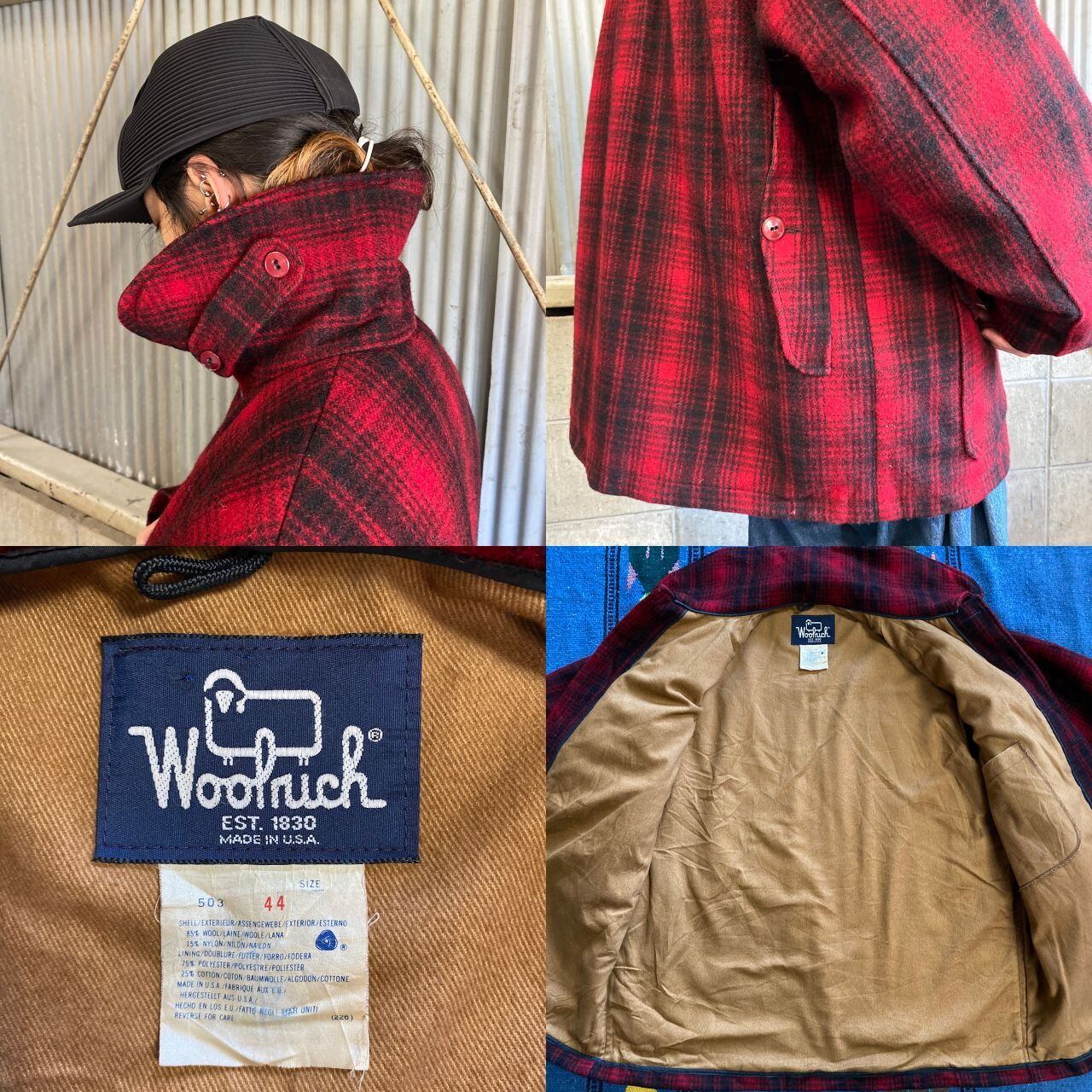 80年代 ウールリッチ ダブルマッキーノ ウールハンティングジャケット