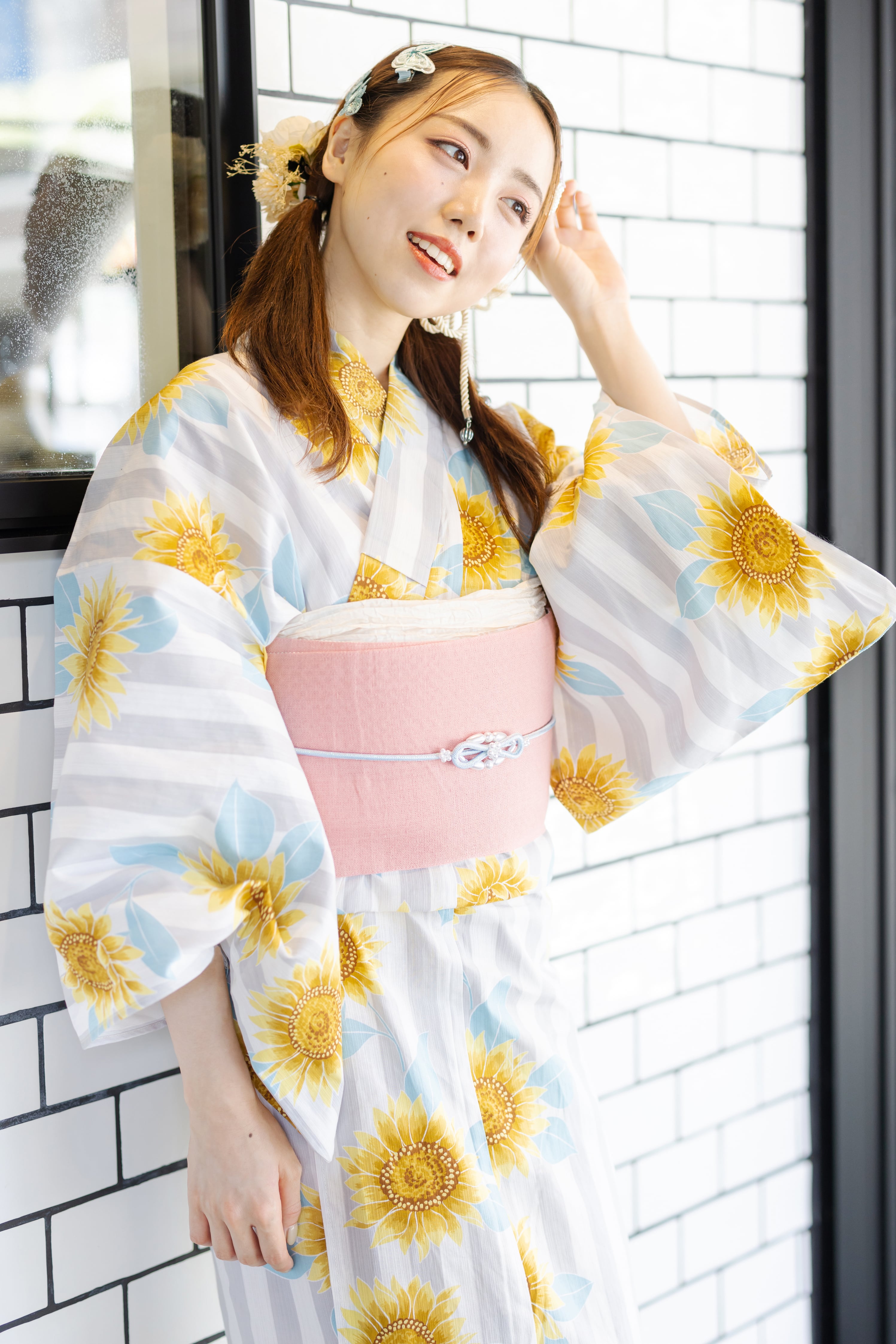 浴衣 単品（ひまわり ストライプ） | KIMONO CHOYA［きもの蝶屋］