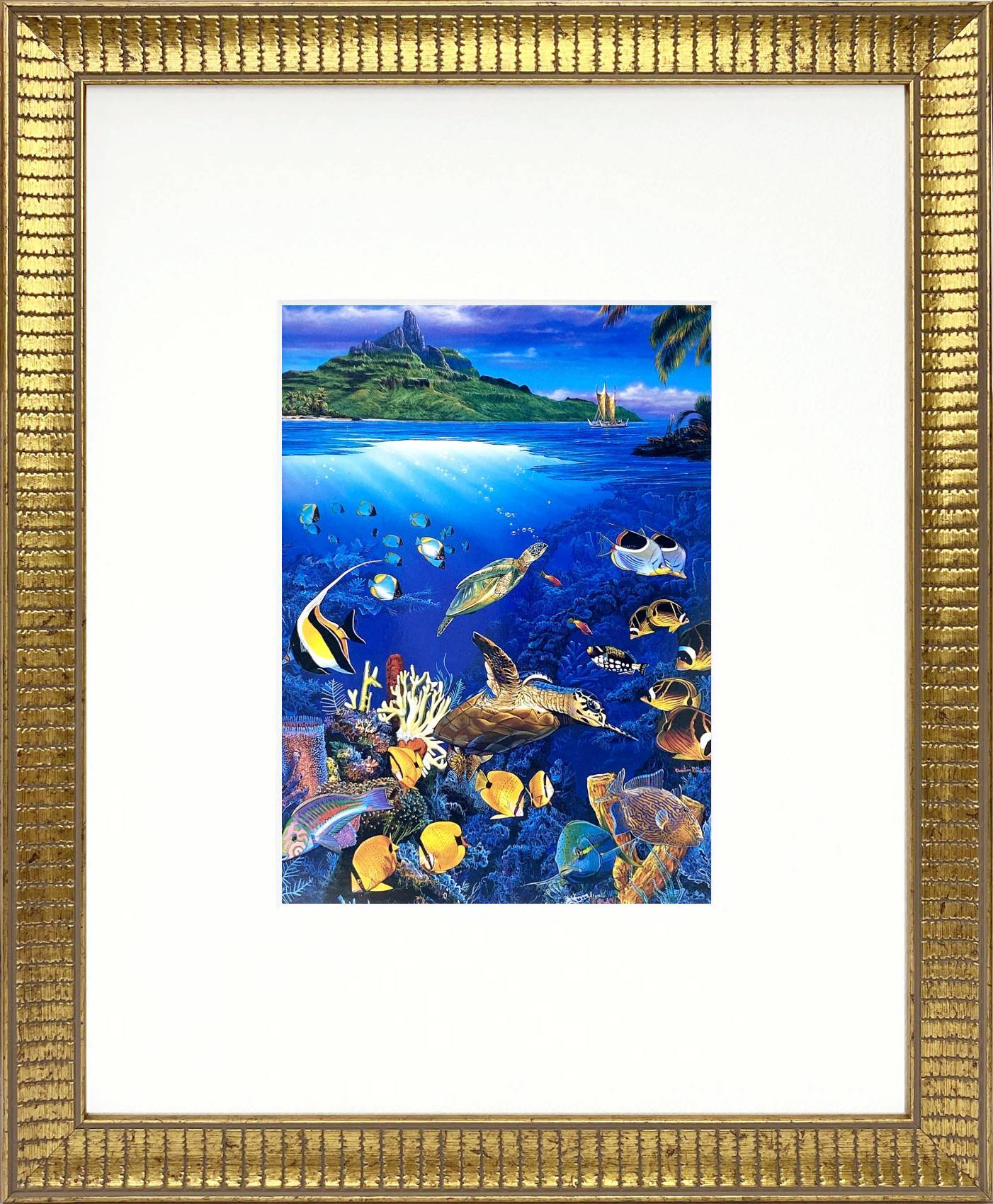 ラッセン ミニアート「ボヤージュ オブ ザ ホクレア」額縁 2種展開