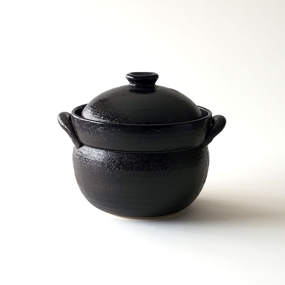 ご飯鍋 黒釉 ごはん鍋 2合 ごはん炊き 土鍋 萬古焼 日本製 | みのさらら