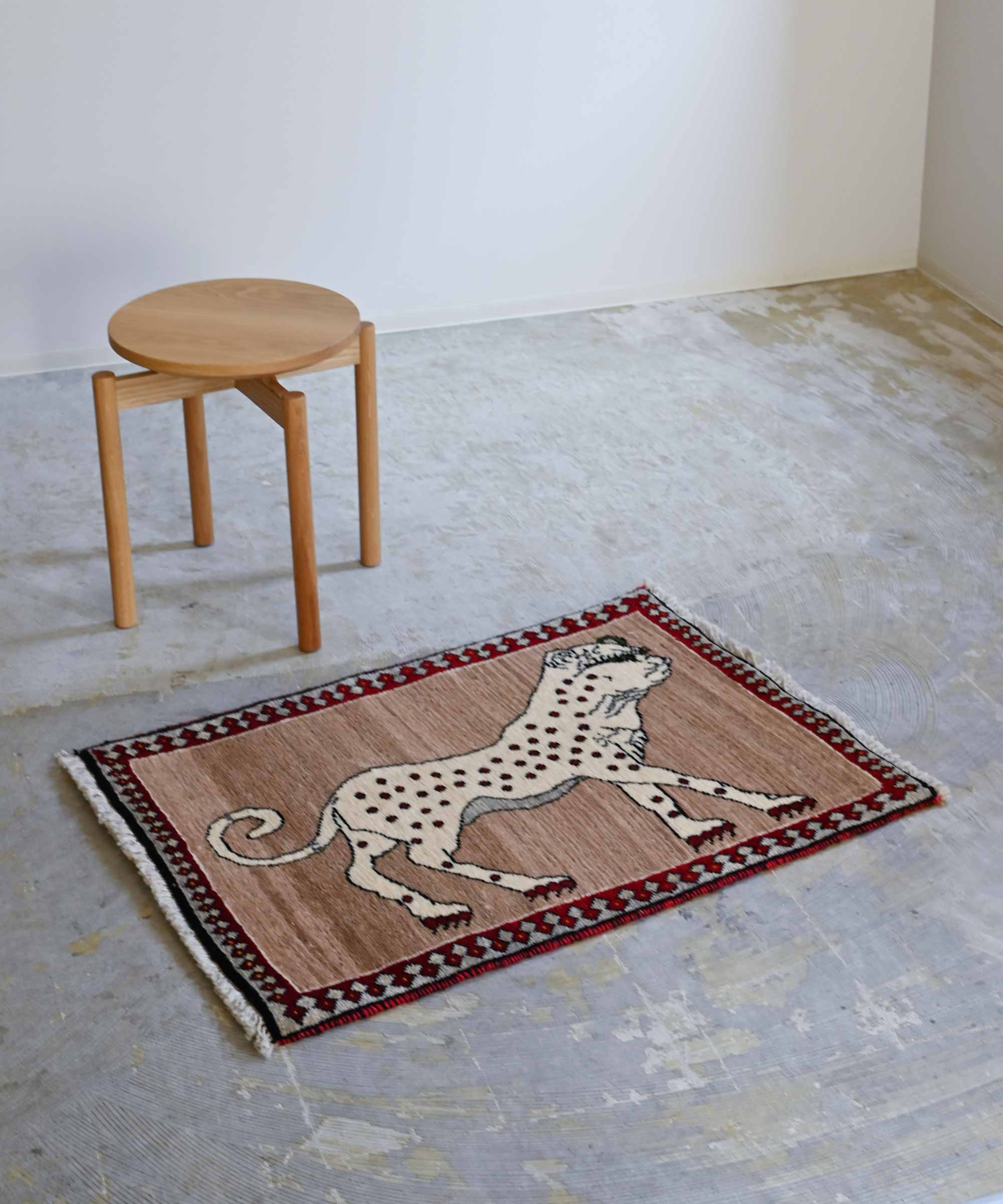 ペルシャギャッベ リーズ ラグ 90cm×67cm マット チーター – BASIC AND