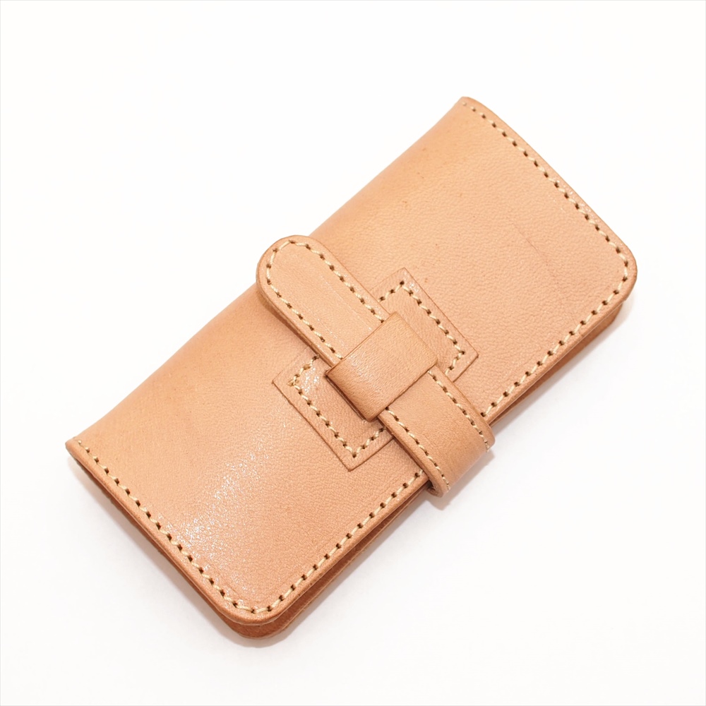 OM-497 差し込みベルトのデザインキーケース栃木レザーナチュラルヌメ