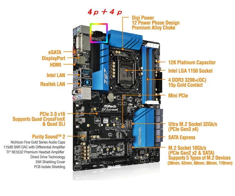 初回起動時に4-pin パワーケーブル…と表示され起動できません』 ASRock