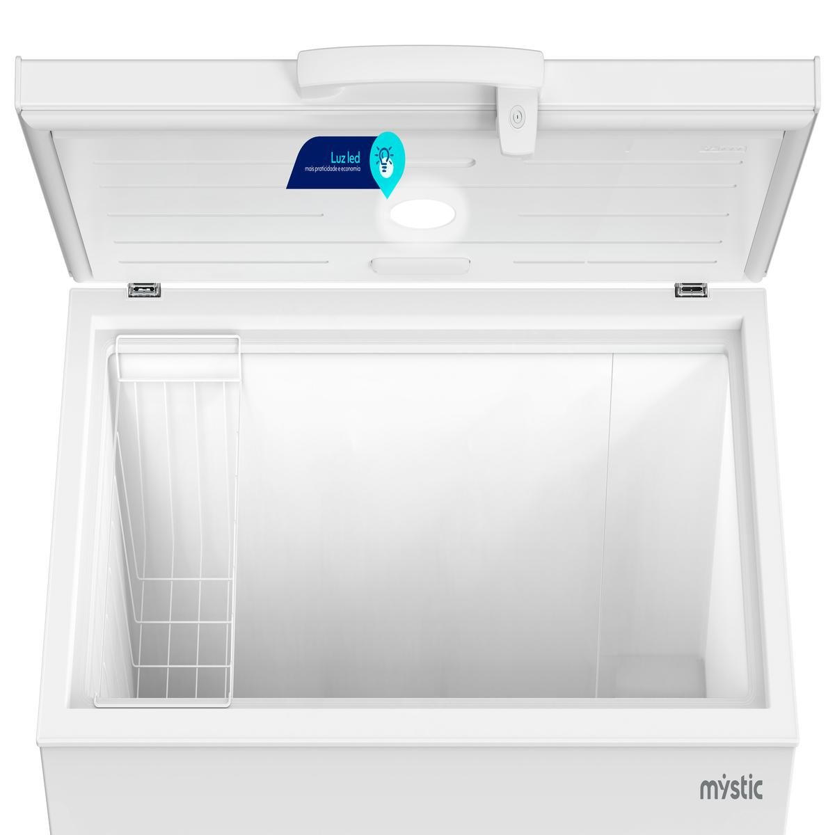 Freezer Horizontal Mystic 299 Litros Com Luz Led Na Porta My