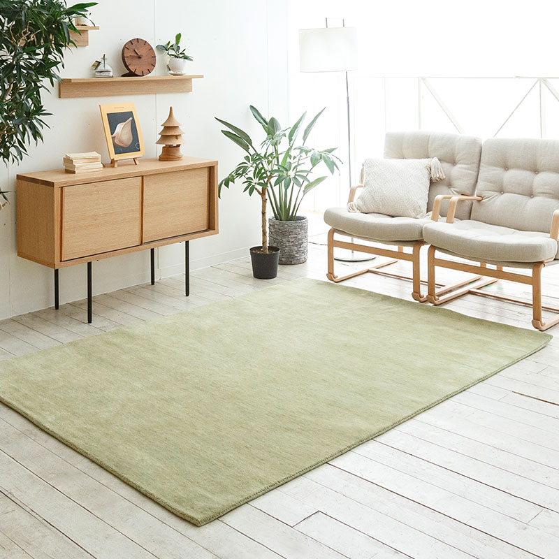 赤ちゃんや子供にも安心 天然素材の厚手ウールラグ [ハグみじゅうたん