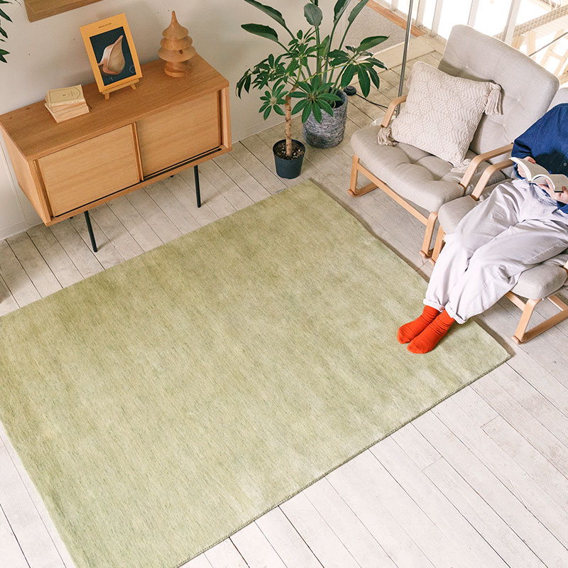 赤ちゃんや子供にも安心 天然素材の厚手ウールラグ [ハグみじゅうたん