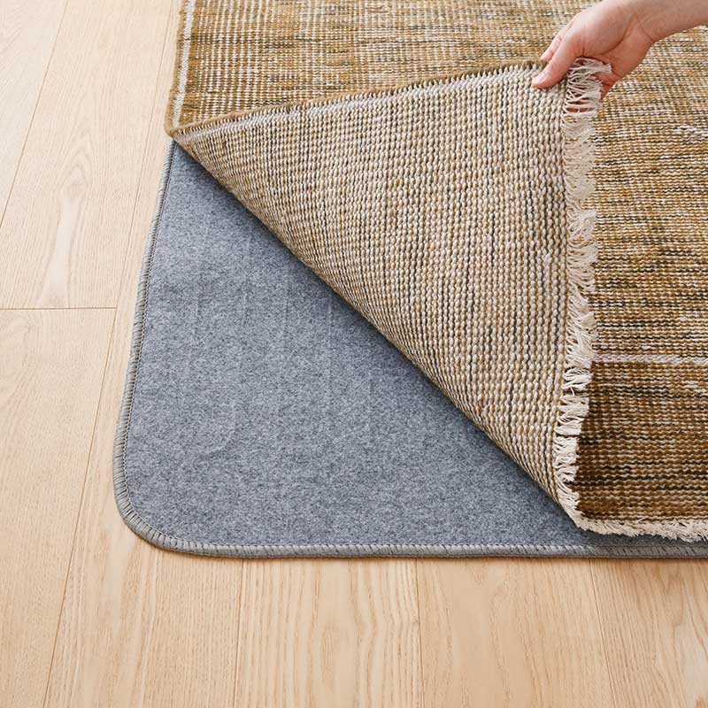 ヴィンテージ風ラグ ウール100％ 黄色絨毯 [NR5603アンティーク