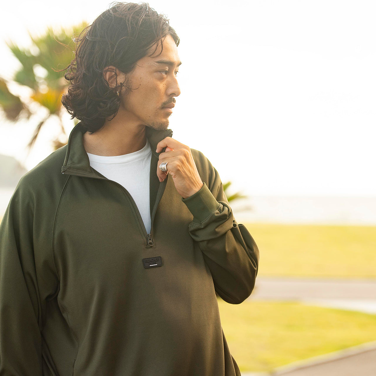 ウォーム ハーフジップ・プルオーバー ビーチドデイズ 公式 BEACHED DAYS