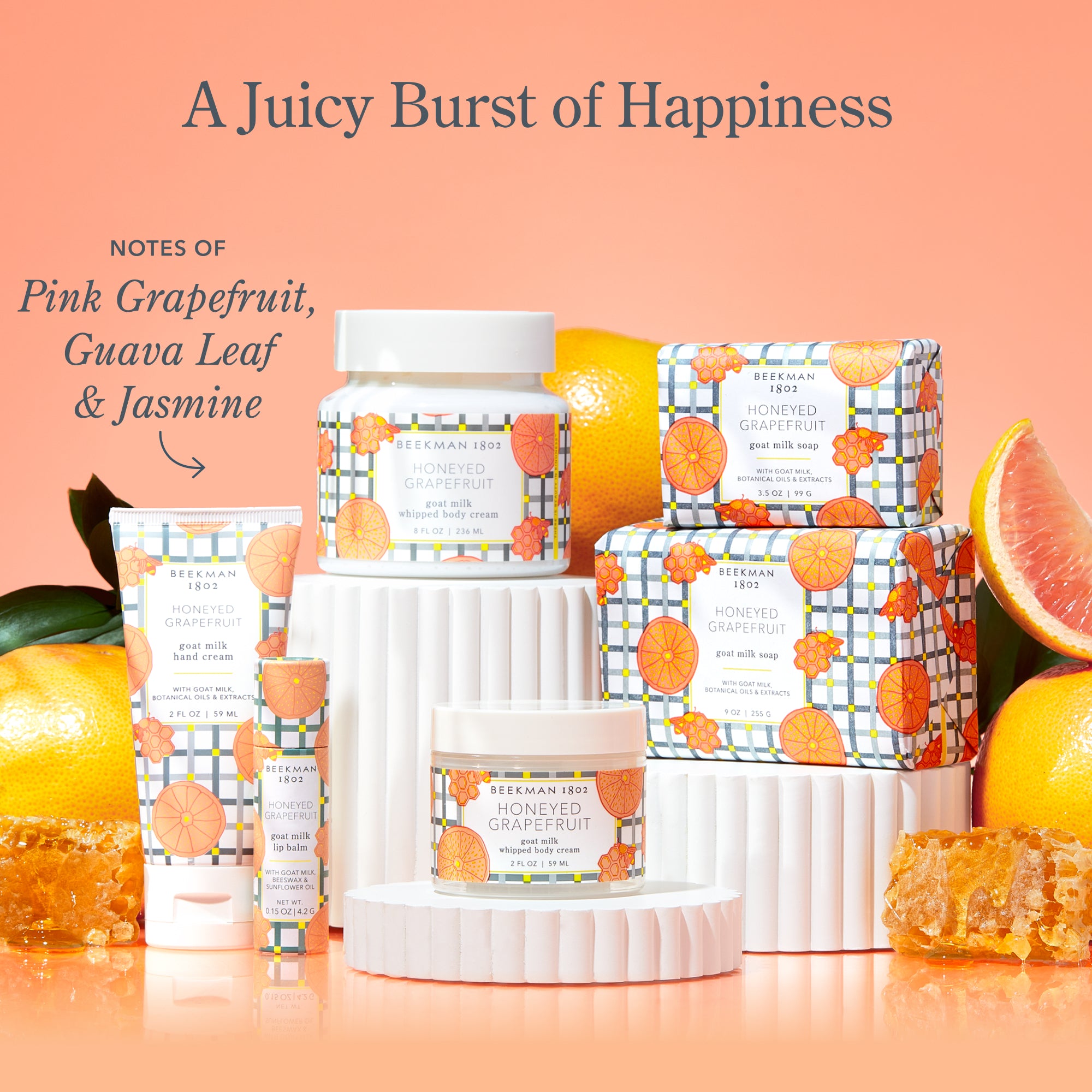 Honeyed Grapefruit 3-Pack Palm-Sized Bar Soap Set